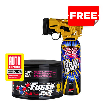 SOFT99 FUSSO COAT + RAIN DROP TORNADO VORTEX 300ML GRATIS