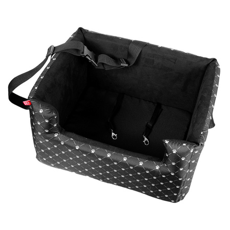 FOTELIK SAMOCHODOWY DLA PSA - EMMA PAWS CZARNY L