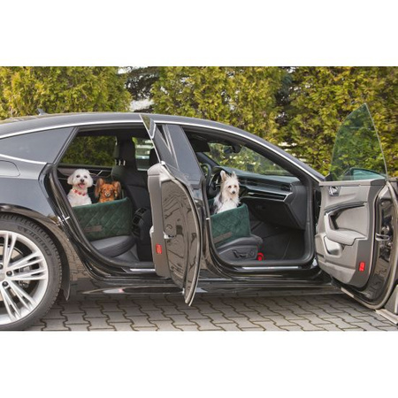 FOTELIK SAMOCHODOWY DLA PSA - MOLLY MEMORY ZIELONY L