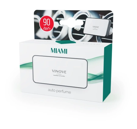 VINOVE MIAMI - DAMSKI ZAPACH DO AUTA, 90 DNI TRWAŁOŚCI 