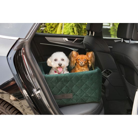 FOTELIK SAMOCHODOWY DLA PSA - MOLLY MEMORY ZIELONY M