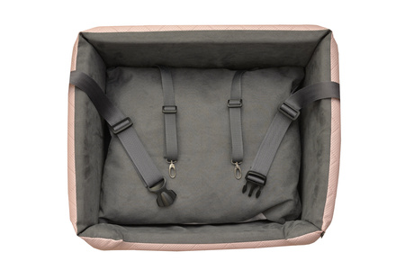 FOTELIK SAMOCHODOWY DLA PSA - MIA LUX METALLIC RÓŻOWY M