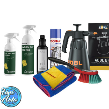 2# ZESTAW KOSMETYKÓW I AKCESORIÓW DO MYCIA AUTA NA MYJNI BEZDOTYKOWEJ