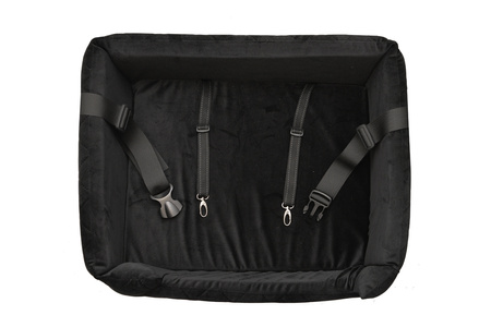 FOTELIK SAMOCHODOWY DLA PSA - MOLLY MEMORY CZARNY M