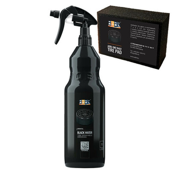 ZESTAW DO PIELĘGNACJI OPON I GUM - ADBL BLACK WATER 1L + ADBL ONE SHOT TIRE PAD APLIKATOR