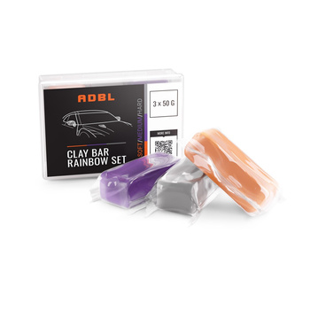 ADBL CLAY BAR RAINBOW SET 50G 3SZT - ZESTAW GLINEK O RÓŻNEJ TWARDOŚCI