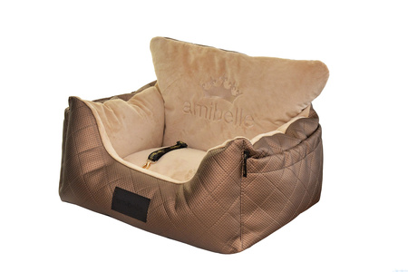 FOTELIK SAMOCHODOWY DLA PSA - SOFT BRĄZOWY