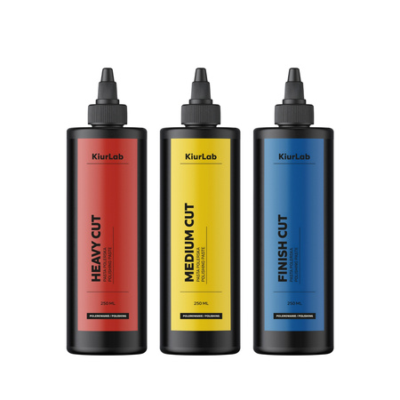KIURLAB ZESTAW PAST HEAVY CUT + MEDIUM CUT + FINISH CUT 250ML