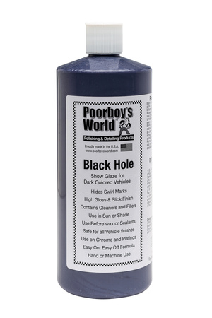 POORBOY'S WORLD BLACK HOLE 946ML - POLITURA DO CIEMNYCH LAKIERÓW, MOCNO MASKUJE