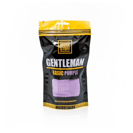 WORK STUFF GENTLEMAN BASIC PURPLE – DELIKATNA MIKROFIBRA BEZ OBSZYCIA 40X40CM 350GSM