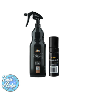 ZESTAW DO CZYSZCZENIA SKÓRY - ADBL LEATHER CLEANER 1L + PIANOWNICZKA