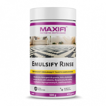 MAXIFI EMULSIFY RINSE 500G - PROSZEK DO PŁUKANIA EKSTRAKCYJNEGO 8.5PH