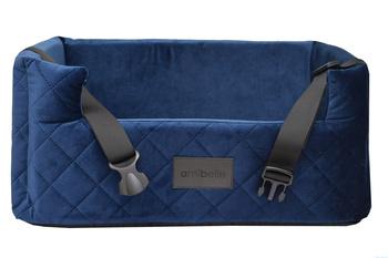 FOTELIK SAMOCHODOWY DLA PSA - MOLLY MEMORY NIEBIESKI L