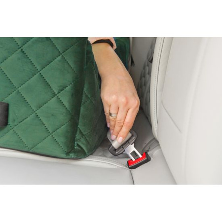 FOTELIK SAMOCHODOWY DLA PSA - MOLLY MEMORY ZIELONY M