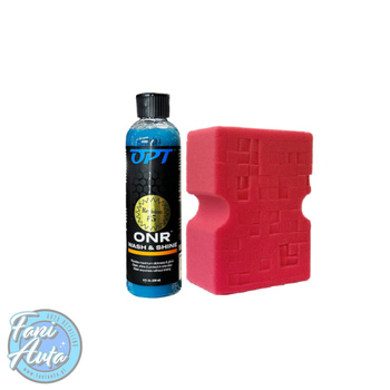 ZESTAW DO MYCIA AUTA BEZ SPŁUKIWANIA - OPTIMUM NO RINSE 236ML + BIG RED SPONGE