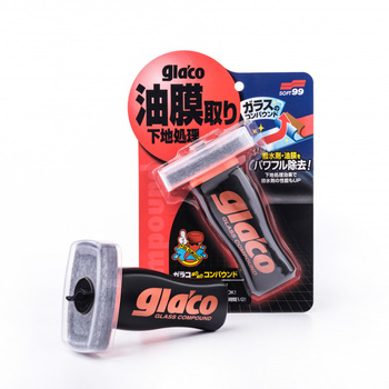 SOFT99 GLACO GLASS COMPOUND ROLL ON 100ML - ŚRODEK DO CZYSZCZENIA I POLEROWANIA SZYB