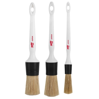 SOFT99 INTERIOR BRUSH BLACK - ZESTAW PĘDZELKÓW 16MM, 24MM, 30MM