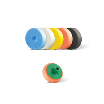 BOLL GĄBKA POLERSKA 80MM Z TALERZEM M14 - NIEBIESKA (BARDZO TWARDA)