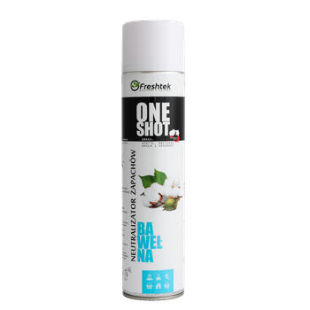 FRESHTEK ONE SHOT BAWEŁNA 600ML – NEUTRALIZATOR NIEPRZYJEMNYCH ZAPACHÓW