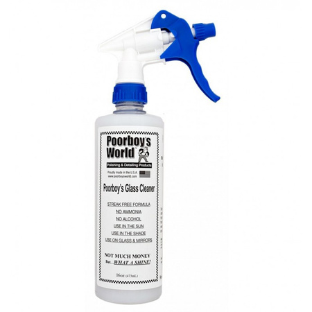 POORBOY'S WORLD GLASS CLEANER 473ML - JEDEN Z NAJLEPSZYCH PŁYNÓW DO MYCIA SZYB 