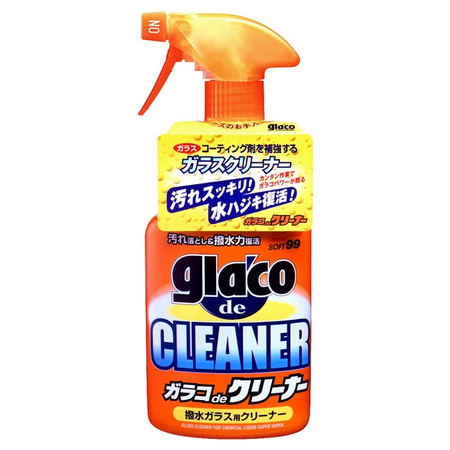 SOFT99 GLACO DE CLEANER 400ML - PŁYN DO MYCIA SZYB Z NIEWIDZIALNĄ WYCIERACZKĄ