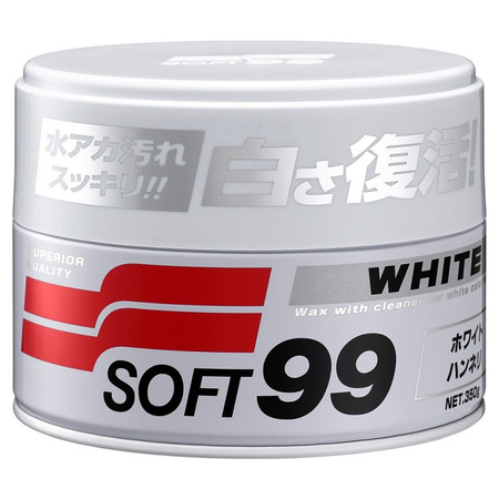 SOFT99 WHITE SOFT WAX - WOSK DO BIAŁYCH LAKIERÓW 350g